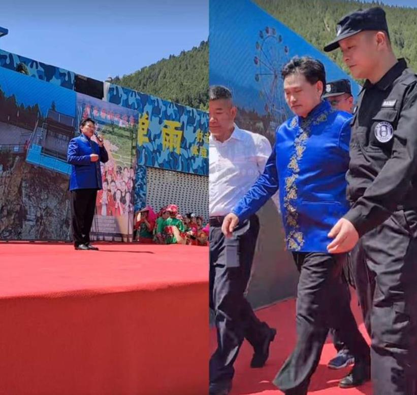 大衣哥商演遇襲！演唱途中觀眾扔磚頭，倆保安上臺保護緊急撤離
